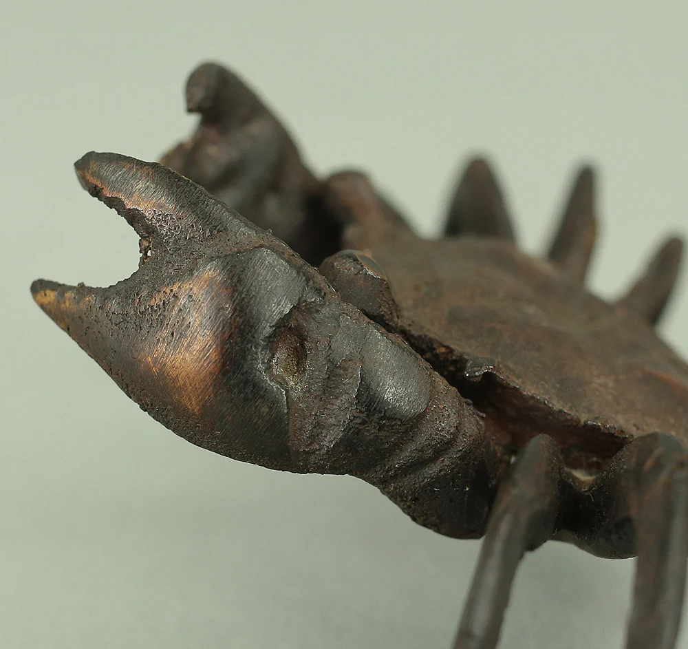 Japanese Bronze Tenpai Okimono Ornaments 'Five Crabs' for Bonsai Suiseki V978 - Image 7
