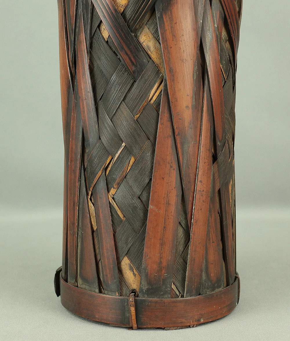 Japanese Elaborately Woven Bamboo Flower Vase with Wooden Handle Basket Hanakago for Ikebana, flower arrangement, Hanaike etc V696 - Image 14