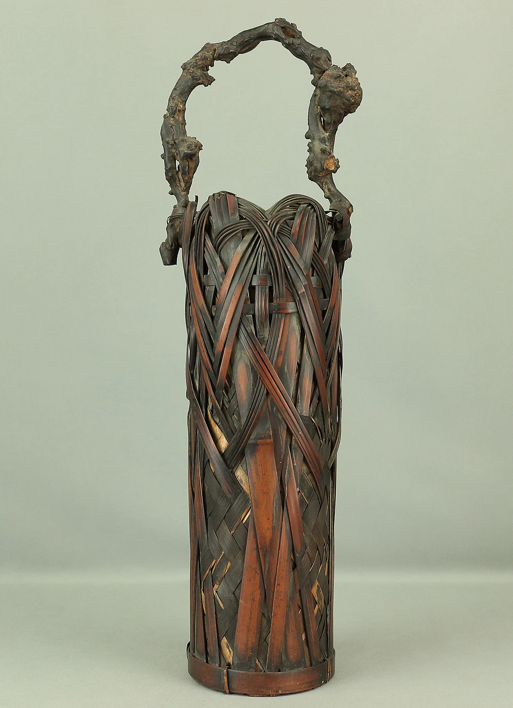 Japanese Elaborately Woven Bamboo Flower Vase with Wooden Handle Basket Hanakago for Ikebana, flower arrangement, Hanaike etc V696 - Image 17