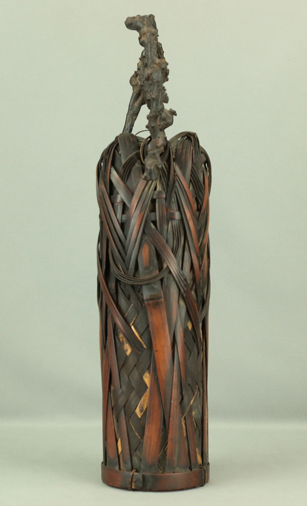 Japanese Elaborately Woven Bamboo Flower Vase with Wooden Handle Basket Hanakago for Ikebana, flower arrangement, Hanaike etc V696 - Image 18