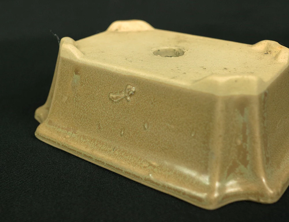 盆栽鉢 Japanese Small Bonsai Pot Pottery 190g 4.8" W x 1.7" H x 3.6" D V127 / Japan Pine tree Moss Plants Molding to imitate natural landscape - Image 9