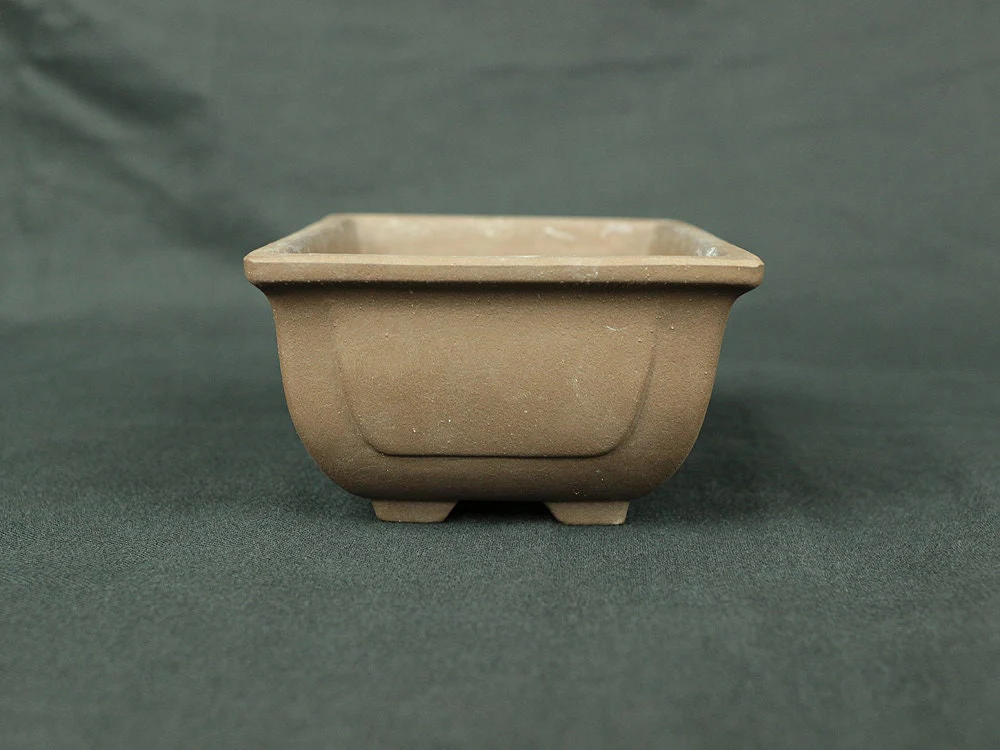 盆栽鉢 Japanese Small Bonsai Pot Pottery 260g 4.7" W x 2.1" H x 3.6" D / Japan Pine tree Moss Plants Molding to imitate a natural landscape - Image 4