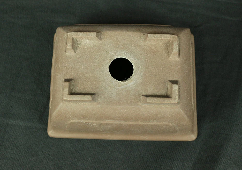 盆栽鉢 Japanese Small Bonsai Pot Pottery 260g 4.7" W x 2.1" H x 3.6" D / Japan Pine tree Moss Plants Molding to imitate a natural landscape - Image 7