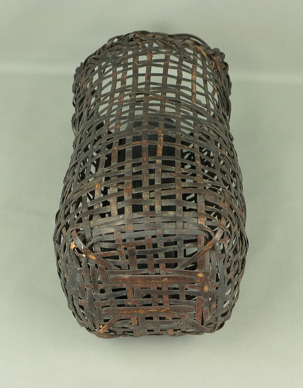 Japanese Woven Bamboo Flower Vase with Handle Basket Hanakago suited in a tea room for Ikebana, flower arrangement, Hanaike, etc V775 - Image 20