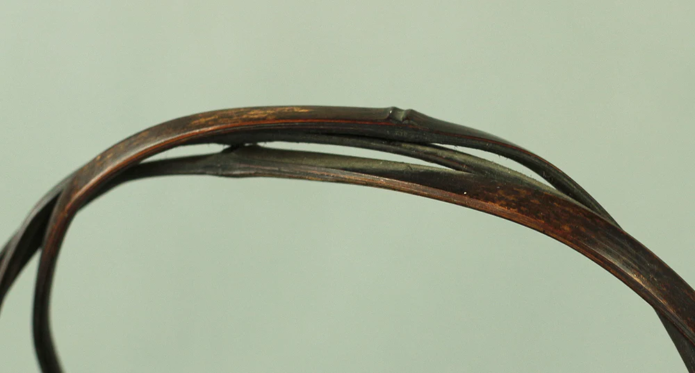 Japanese Woven Bamboo Flower Vase with Handle Basket Hanakago suited in a tea room for Ikebana, flower arrangement, Hanaike, etc V775 - Image 9