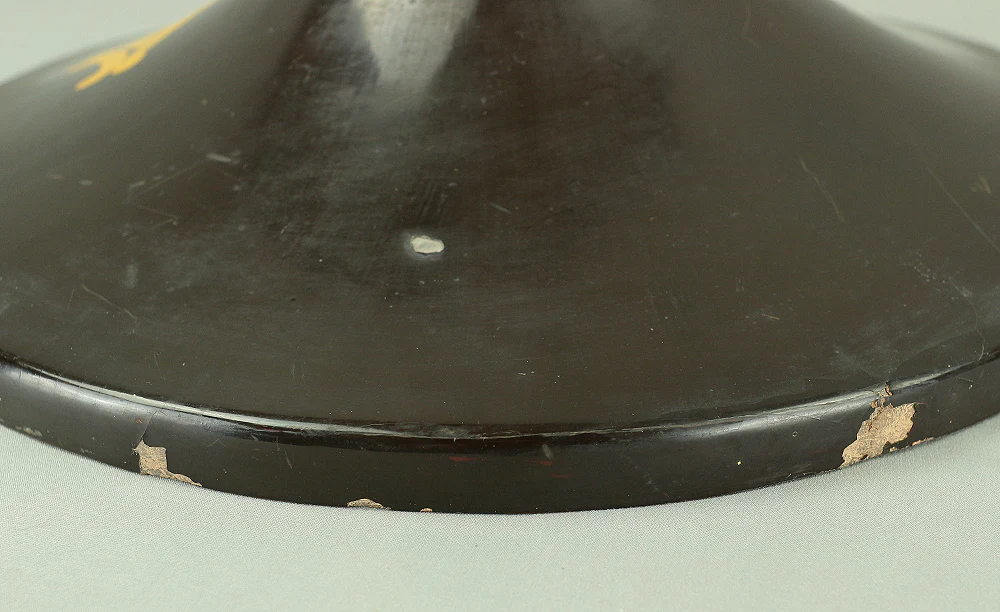 Jingasa Japanese Samurai hat helmet Gold, Black, Vermilion Lacquer Crest of 'Outside Four Handles and Nail Puller Shape' Sotoyotsu Kanni Kuginuki V724 - Image 19