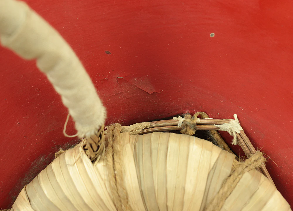 Jingasa Japanese Samurai hat helmet Gold, Black, Vermilion Lacquer Crest of 'Outside Four Handles and Nail Puller Shape' Sotoyotsu Kanni Kuginuki V724 - Image 22