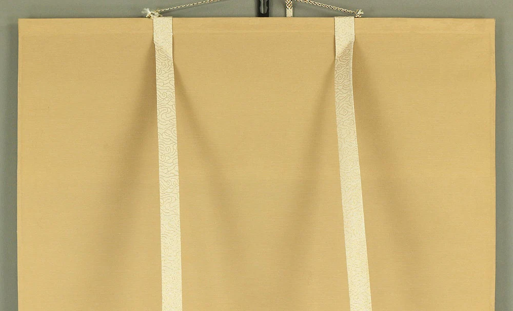 圭雲 KEIUN Kakehi Bamboo water pipe, Small Bird & Wild Chrysanthemum Scenery landscape I683 / Japanese art kakejiku kakemono hanging scroll - Image 4