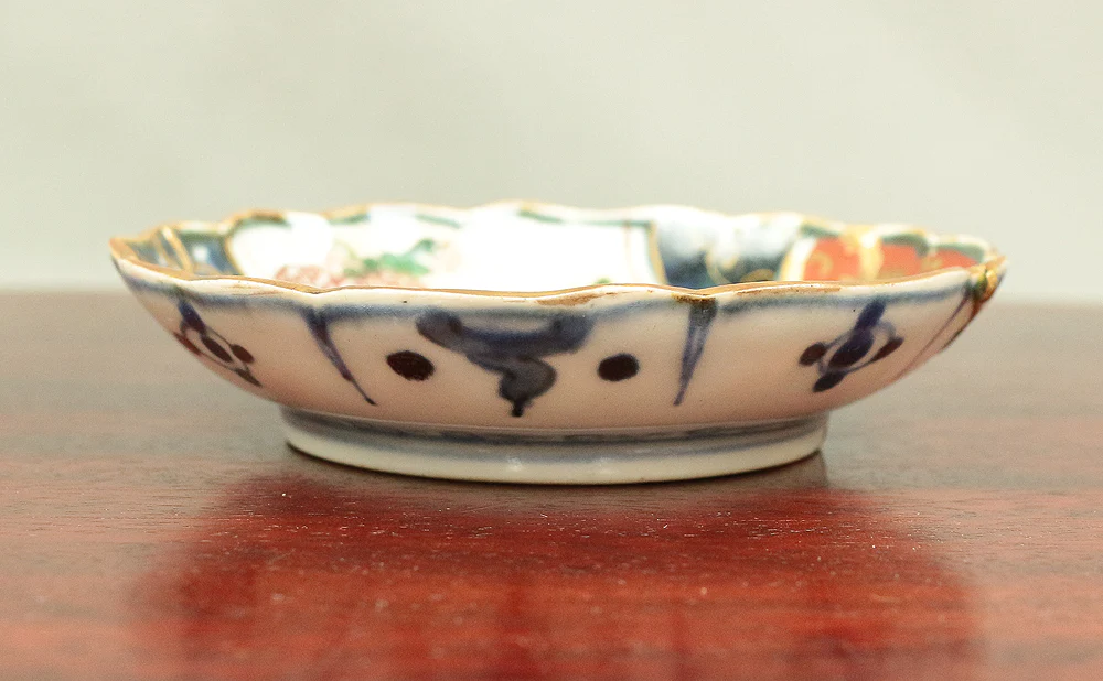 Kintsugi repairing (pottery with a lacquer mixed with gold) Ko-imari Old Imari Sometsuke Soba Choko Cup & Nishiki-de Imari beautiful multi-colored plate V592 - Image 23