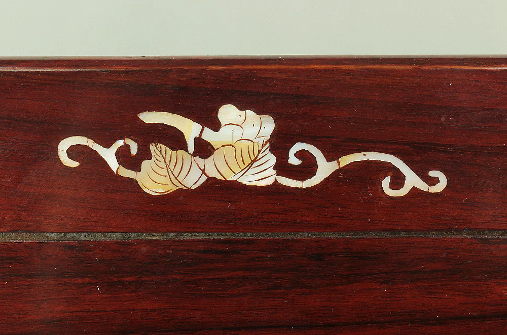 Korean art Cabinet inlaid Raden, mother of pearl Grape design Small Tansu Three Drawers V732 - Image 29