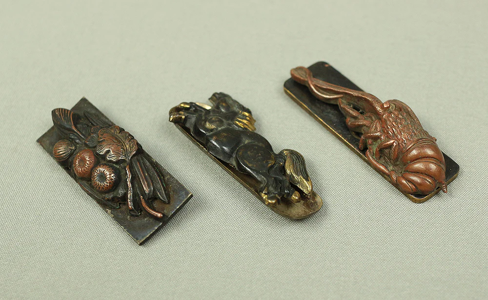 Menuki 10pcs Japanese antique samurai Musha Warrior Katana sword hilt ornaments parts decoration V563 - Image 10