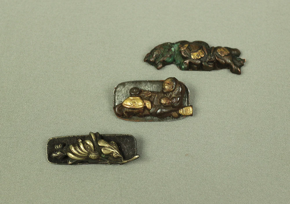 Menuki 10pcs Japanese antique samurai Musha Warrior Katana sword hilt ornaments parts decoration V563 - Image 4