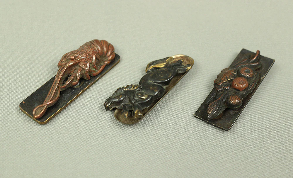 Menuki 10pcs Japanese antique samurai Musha Warrior Katana sword hilt ornaments parts decoration V563 - Image 9