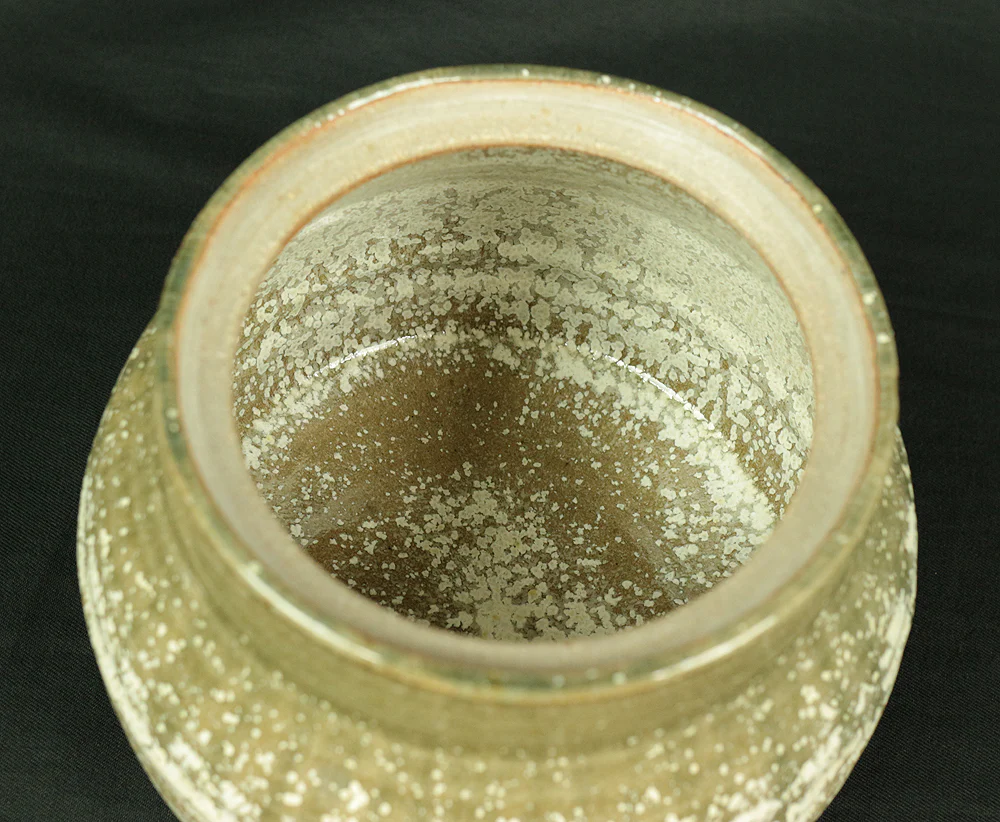 水指 MIZUSASHI Fresh water container by 黒川清雪 Kurokawa Seisetsu 1931~ Japanese Tea ceremony with Box V188 / Japan Tea utensils - Image 9