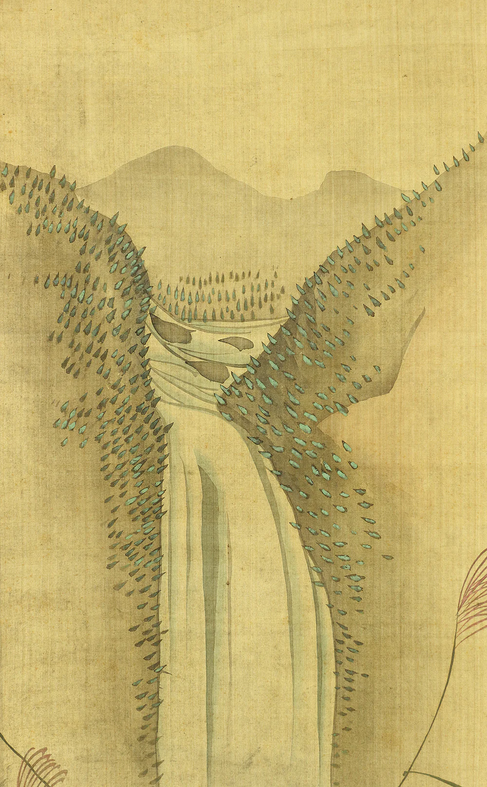 森徹山 MORI TETSUZAN 1775~1841 "Wild Bore & Waterfall" with Box  / Japanese antique art kakejiku kakemono wall hanging scroll painting - Image 6