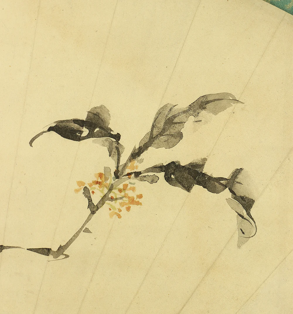 野口小蘋 NOGUCHI SHOHIN Female painter Age 1913 Fan surface - Flowers with Box W309 Japanese antique art kakejiku kakemono wall hanging scroll - Image 7
