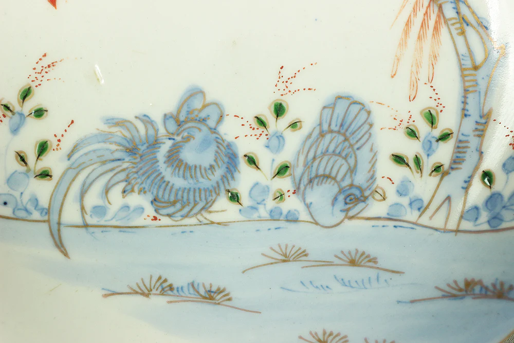 Old KO-IMARI NISHIKI Multi-colored Japanese Plates 5pcs Cherry & Birds with Box V367 / Dish Plants Butterfly Tableware Pottery - Image 12