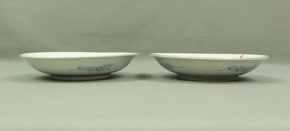 Old KO-IMARI NISHIKI Multi-colored Japanese Plates 5pcs Cherry & Birds with Box V367 / Dish Plants Butterfly Tableware Pottery - Image 4