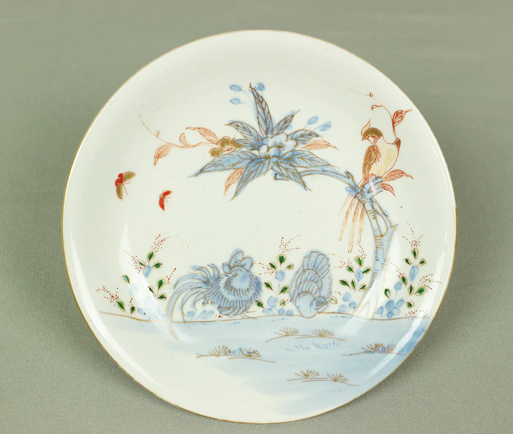 Old KO-IMARI NISHIKI Multi-colored Japanese Plates 5pcs Cherry & Birds with Box V367 / Dish Plants Butterfly Tableware Pottery - Image 9