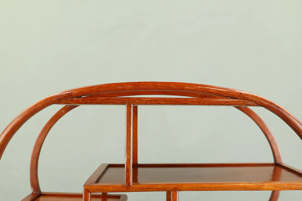 Openwork Curio Display Shelf Chigai-dana Style Bonsai and Art Stand VB105 - Image 13