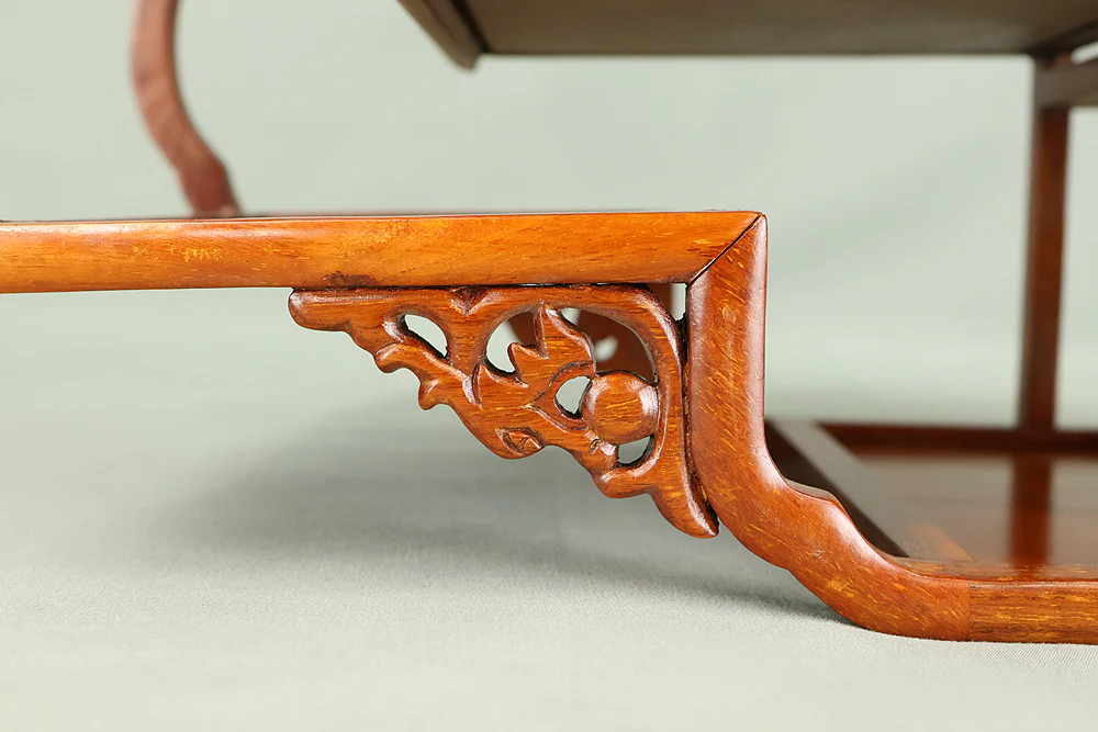 Openwork Curio Display Shelf Chigai-dana Style Bonsai and Art Stand VB105 - Image 19