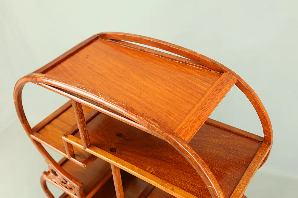 Openwork Curio Display Shelf Chigai-dana Style Bonsai and Art Stand VB105 - Image 29