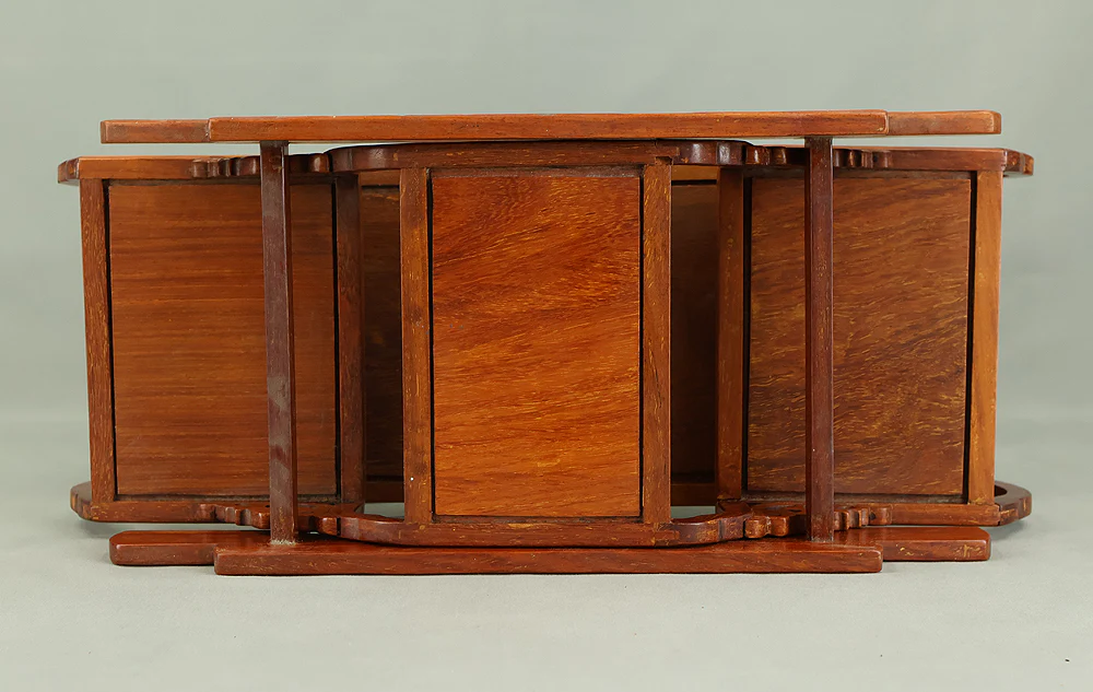 Openwork Curio Display Shelf Chigai-dana Style Bonsai and Art Stand VB105 - Image 41