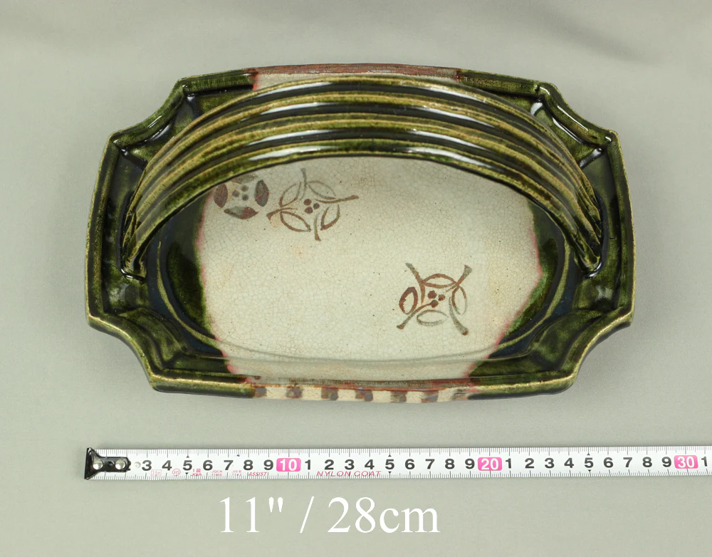 織部 ORIBE ware Handled Bowl 山口正文 YAMAGUCHI MASAFUMI Japanese Tea Ceremony Box V433 / Japan Traditional Tea room utensils Art Pottery - Image 13