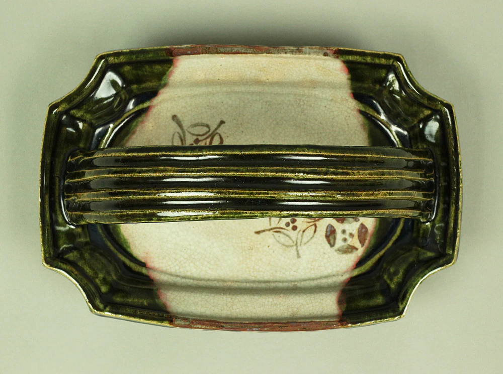 織部 ORIBE ware Handled Bowl 山口正文 YAMAGUCHI MASAFUMI Japanese Tea Ceremony Box V433 / Japan Traditional Tea room utensils Art Pottery - Image 7