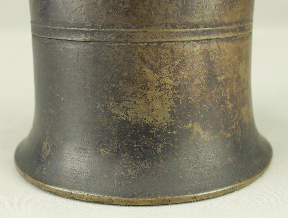 Qing Dynasty Bronze Beast Decorated Temple Bell Hanging Bell Bonsho 20cm 2.5kg with Bell Hammer and Box VA714 - Image 23