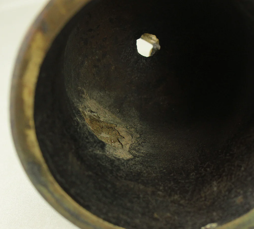 Qing Dynasty Bronze Beast Decorated Temple Bell Hanging Bell Bonsho 20cm 2.5kg with Bell Hammer and Box VA714 - Image 28