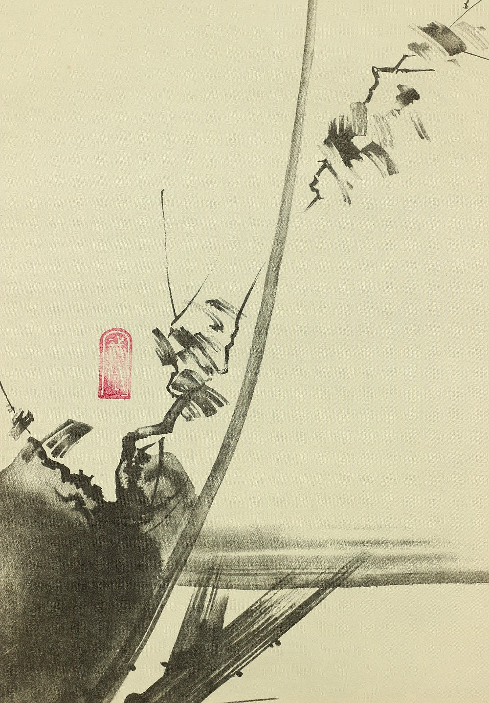 Reproduction Print 宮本武蔵 MIYAMOTO MUSASHI Shrike on the bare tree with Original Box W621 / Japanese art kakejiku kakemono wall hanging scroll - Image 6