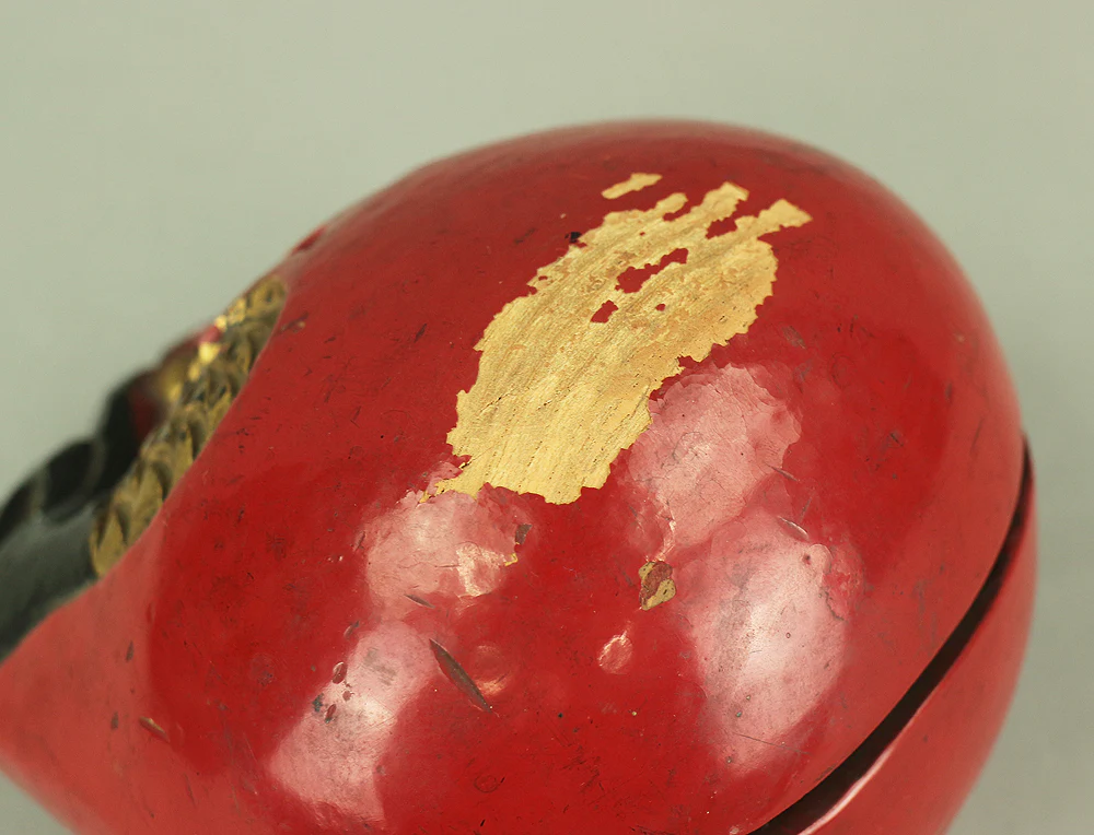 Reversible Mokugyo (Wooden Fish) Fish-shaped wooden temple drum wooden gong with stick & cushion Japanese Buddhist altar fittings - Image 15