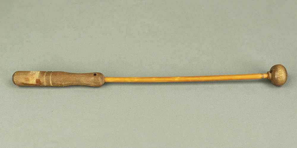 Reversible Mokugyo (Wooden Fish) Fish-shaped wooden temple drum wooden gong with stick & cushion Japanese Buddhist altar fittings - Image 18