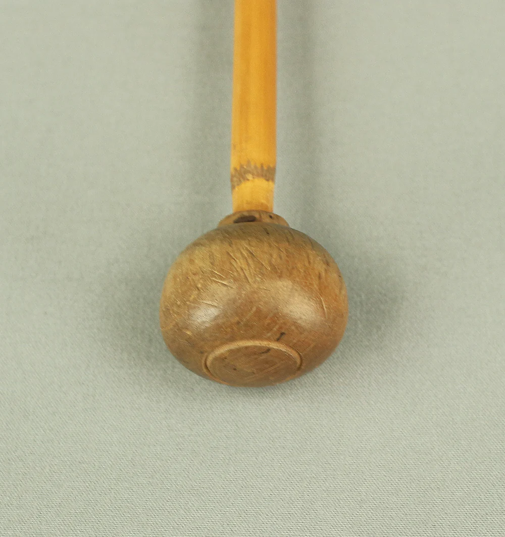 Reversible Mokugyo (Wooden Fish) Fish-shaped wooden temple drum wooden gong with stick & cushion Japanese Buddhist altar fittings - Image 20