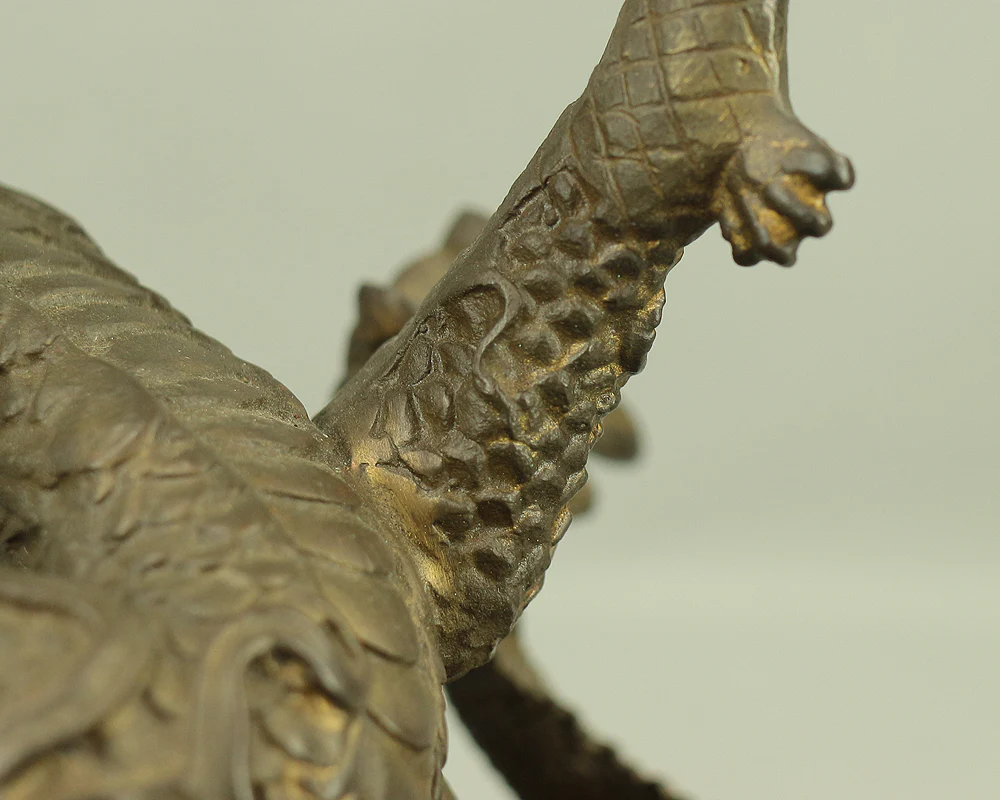 Rising Dragon Holding Cintamani (Nyoi Hoju) Okimono Figurine VA429 - Image 16