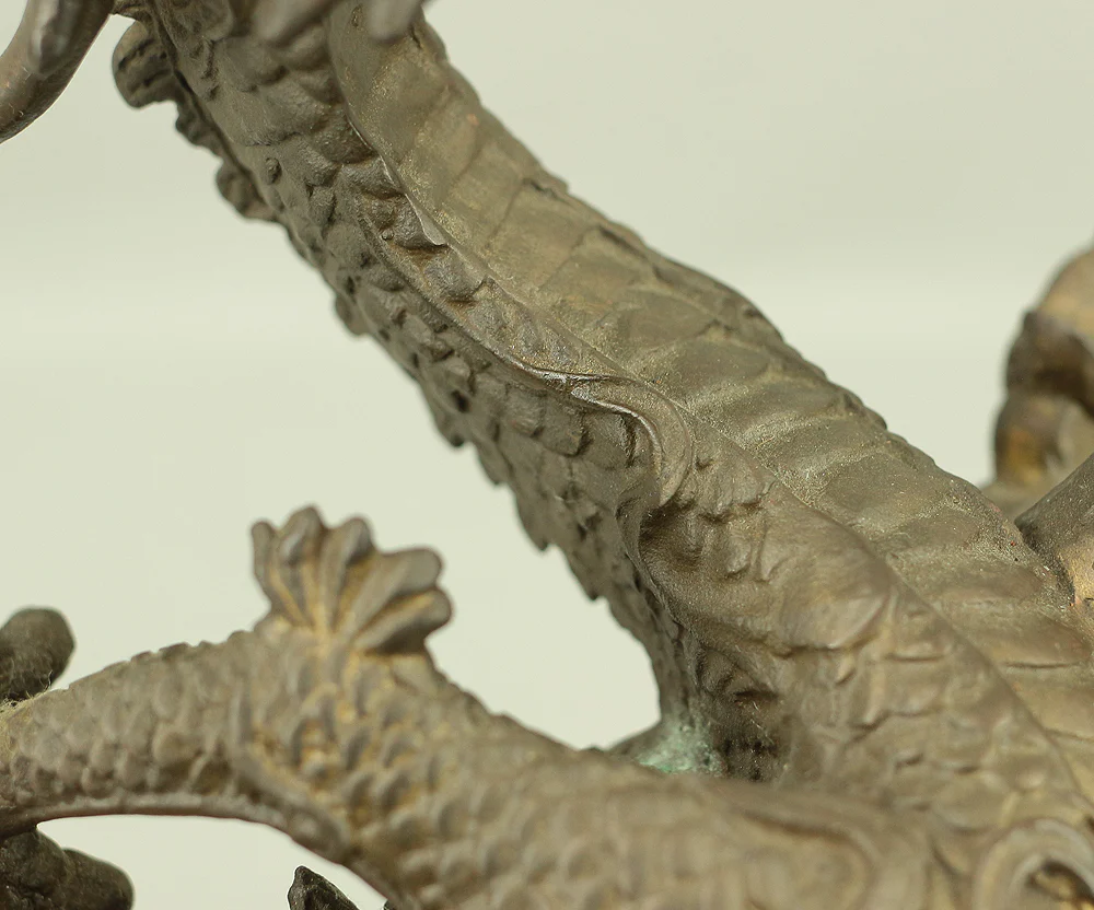 Rising Dragon Holding Cintamani (Nyoi Hoju) Okimono Figurine VA429 - Image 17