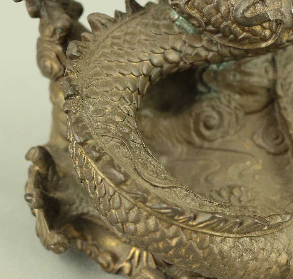 Rising Dragon Holding Cintamani (Nyoi Hoju) Okimono Figurine VA429 - Image 21