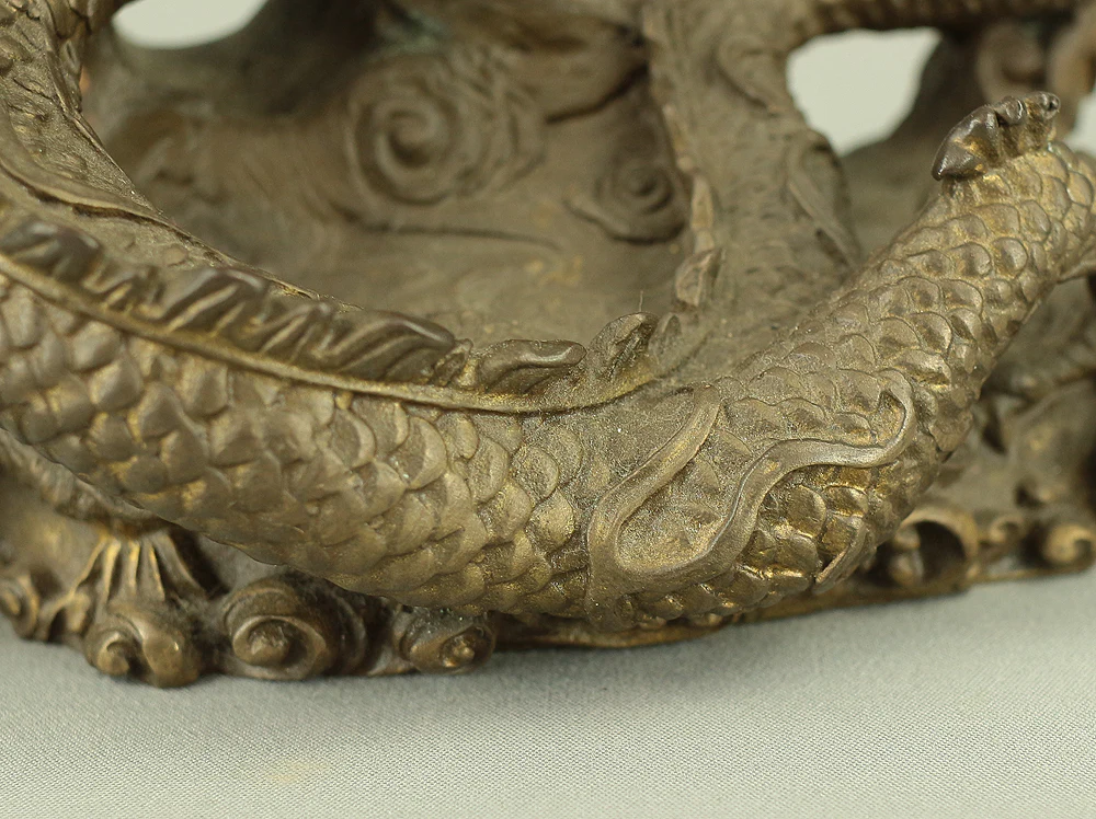 Rising Dragon Holding Cintamani (Nyoi Hoju) Okimono Figurine VA429 - Image 22