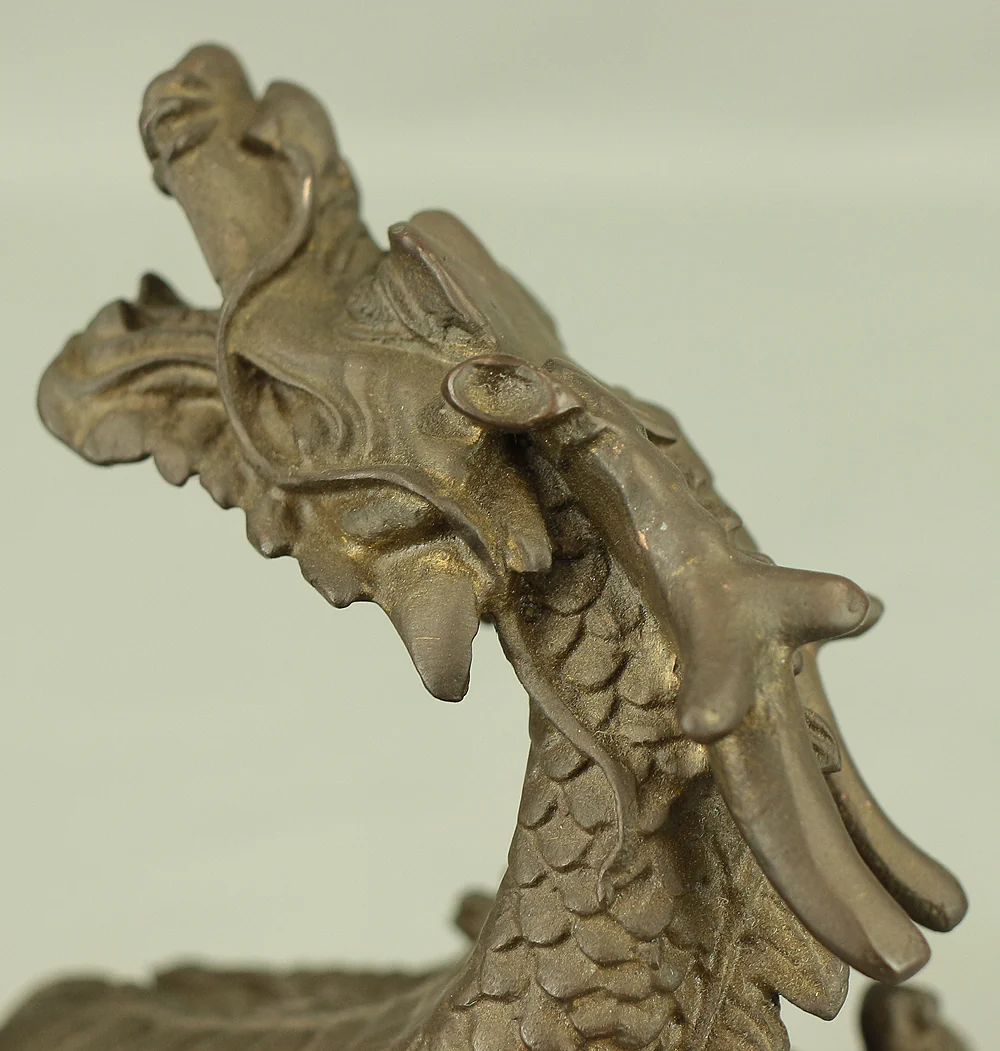 Rising Dragon Holding Cintamani (Nyoi Hoju) Okimono Figurine VA429 - Image 29