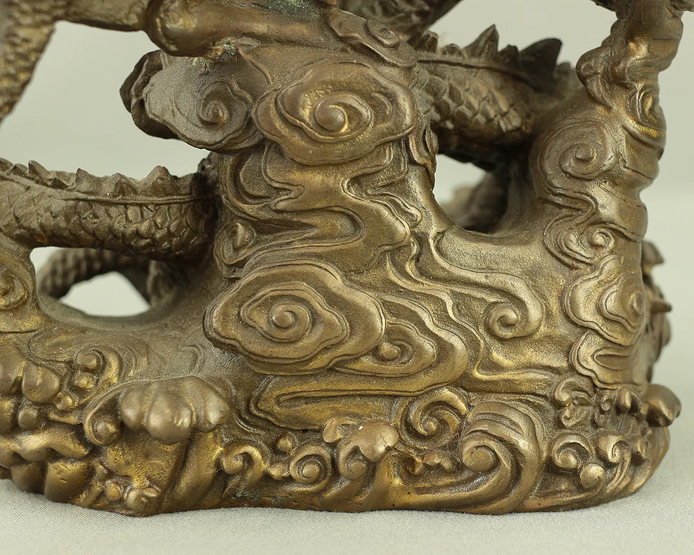 Rising Dragon Holding Cintamani (Nyoi Hoju) Okimono Figurine VA429 - Image 32