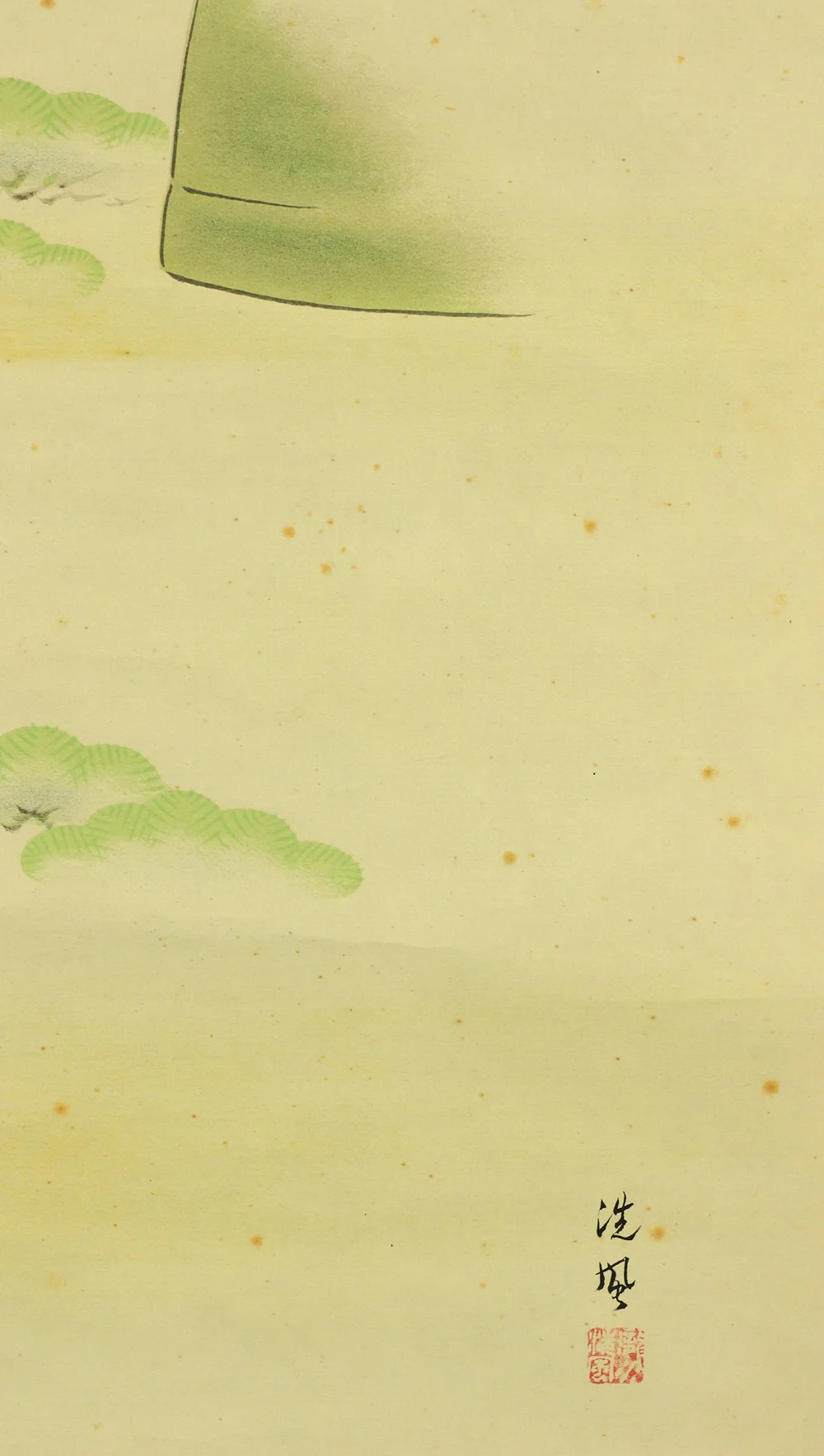 洗風 SENPU Japanese kakejiku kakemono hanging scroll NOH Play Actor ＆ Temple Bell / Japan Wall hanging Pine Dojoji Mask Costume Hand drawn - Image 7