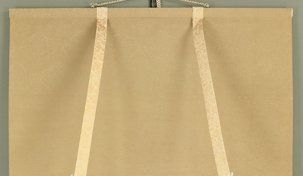 心蓮 SHINREN Japanese art kakejiku kakemono wall hanging scroll / TAKASAGO Longevity Old Man Old Woman Rising Sun Crane Turtle Box I612 - Image 4