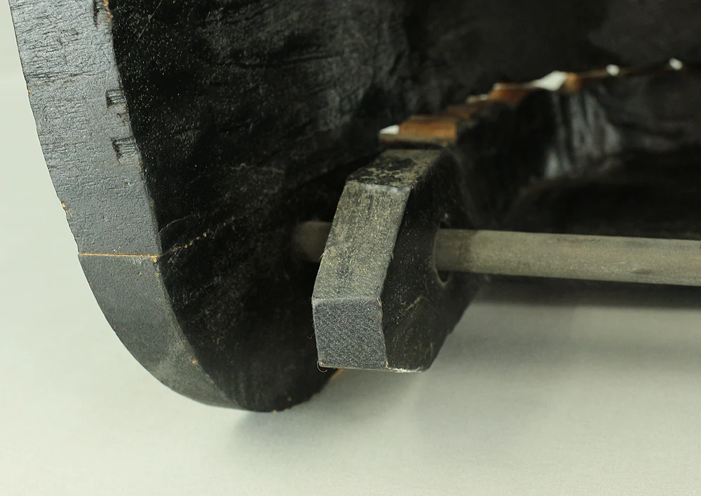 Shishigashira Japanese Old lacquered Gilt with eyes and tooth Shishimai head Mask Kagura Lion head Shinto tool ornament Okimono V708 - Image 29