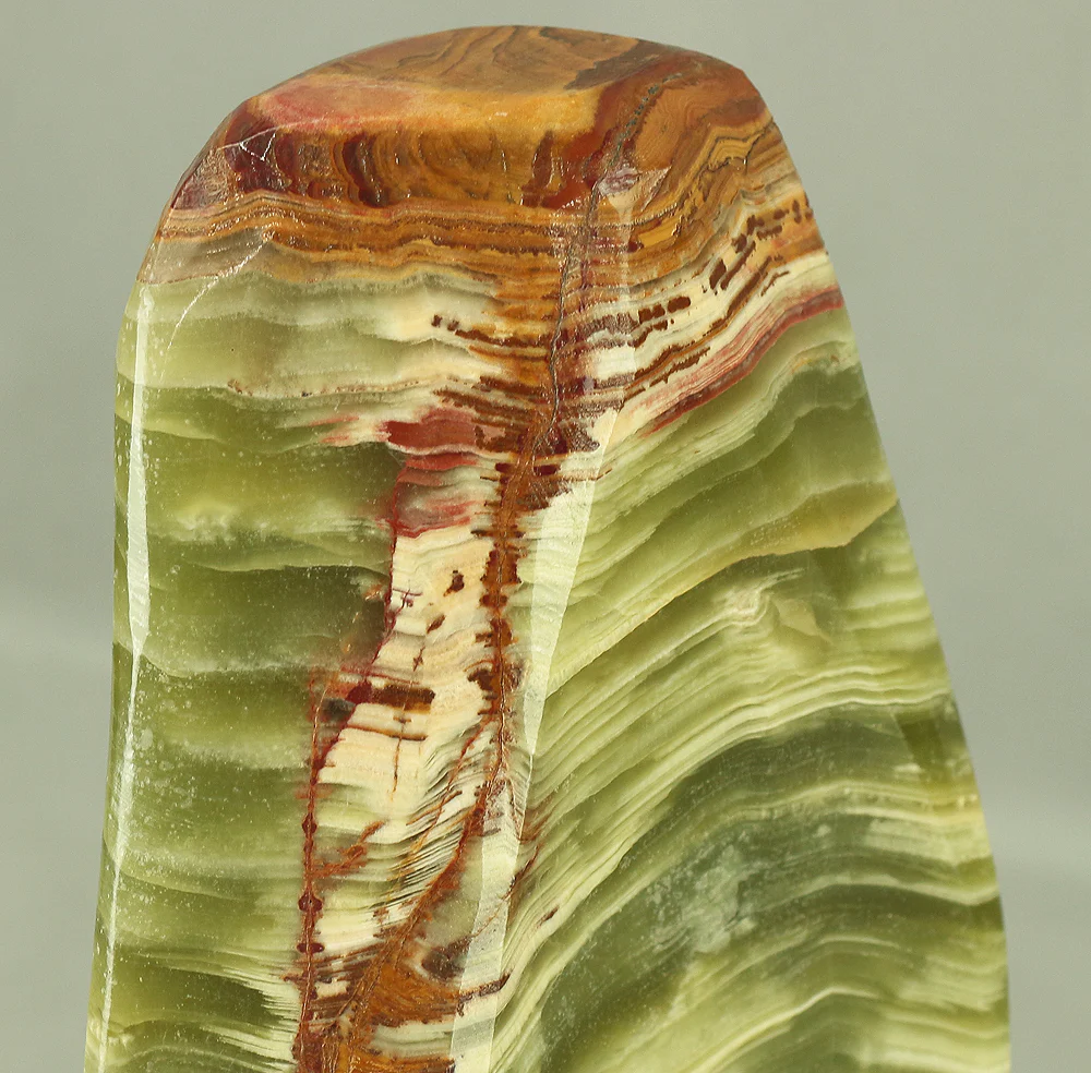 Suiseki - Agate Green Onyx Stone 7.7kg with Onyx Stone Stand VA543 - Image 19