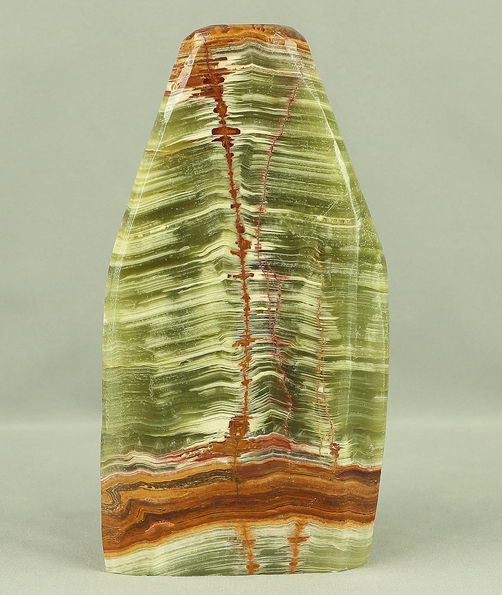 Suiseki - Agate Green Onyx Stone 7.7kg with Onyx Stone Stand VA543 - Image 3