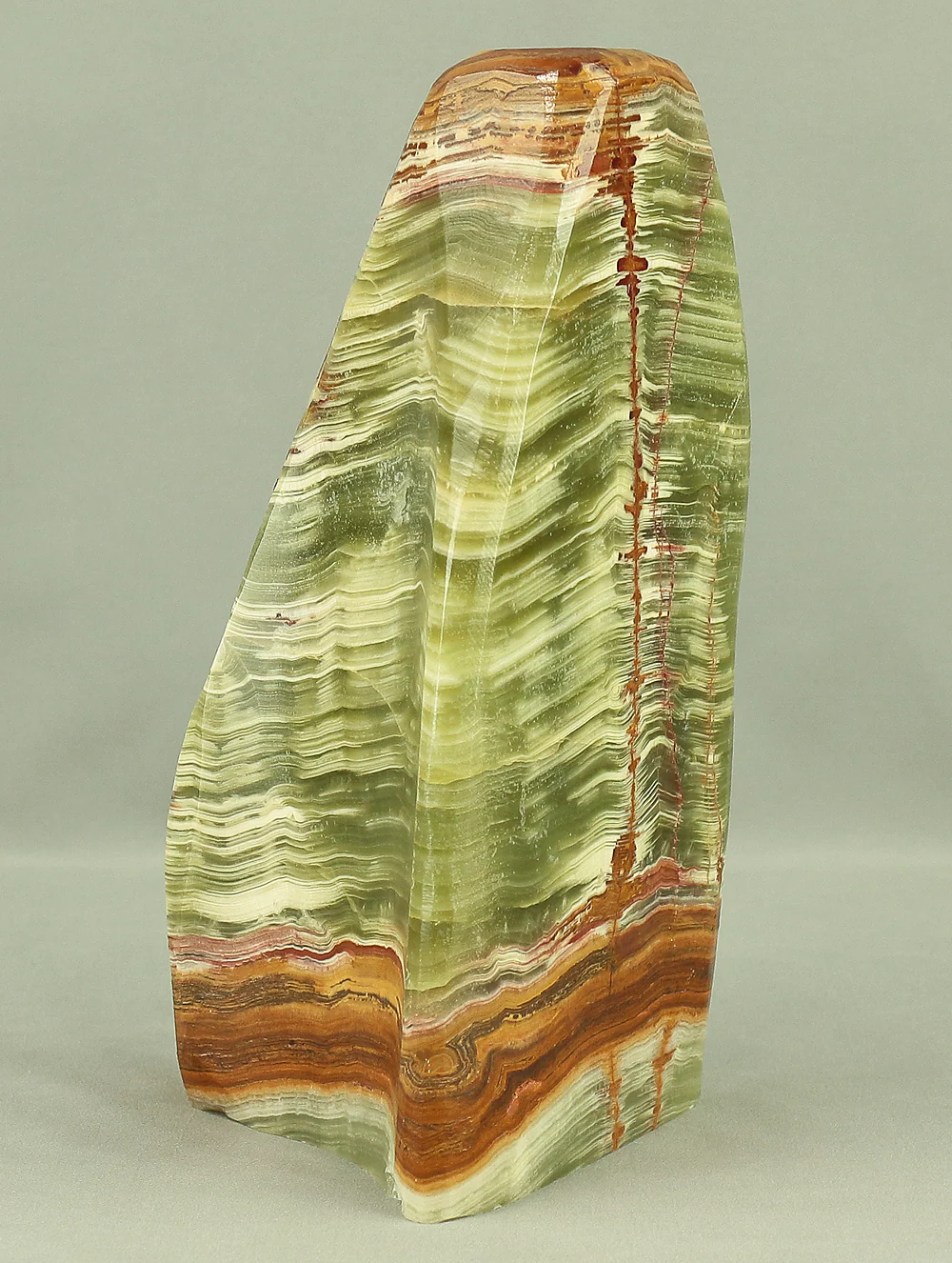 Suiseki - Agate Green Onyx Stone 7.7kg with Onyx Stone Stand VA543 - Image 4