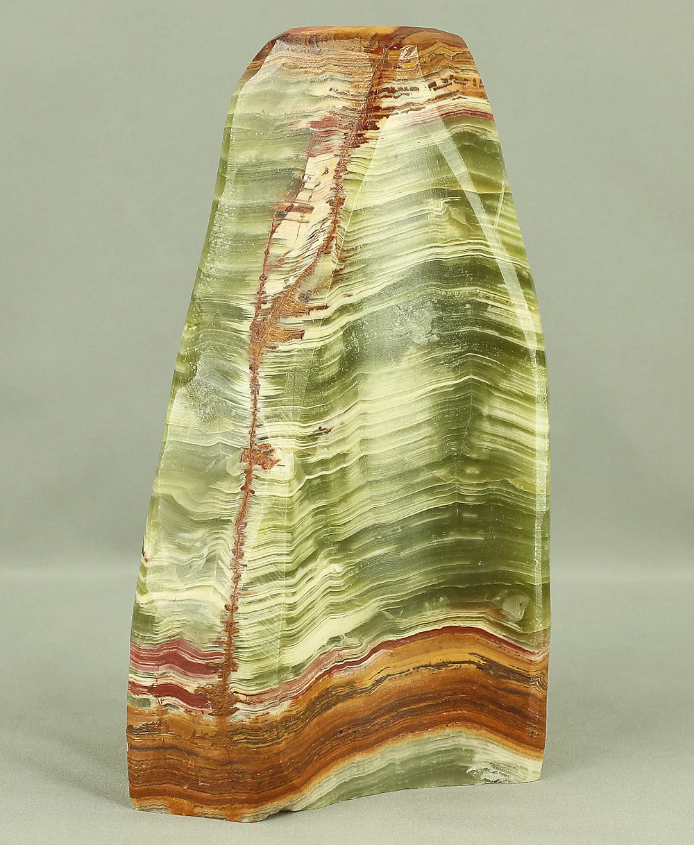 Suiseki - Agate Green Onyx Stone 7.7kg with Onyx Stone Stand VA543 - Image 6