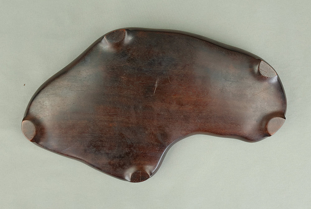 Suiseki Black Stone 4.2kg with Wooden Stand VB107 - Image 29