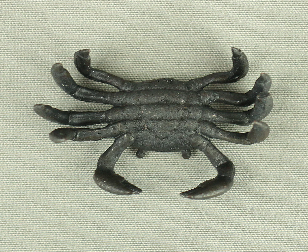 Tenpai Cast Metal Bonsai Okimono Small Ornaments Figurines 7pcs 'Three Crabs, Parent and Child Deer, Rafting Man, and Frog' VA615 - Image 19